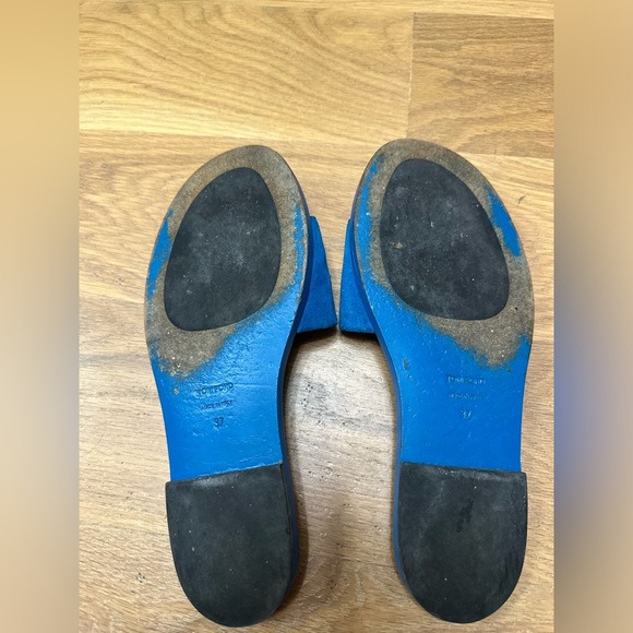 TOM FORD TF Logo Sandals BLUE & GOLD 💙💛 - Picture 4 of 9